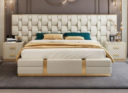 Bed Upholstery Design Luxury Double Hotel Beds beige Luxury Hotel new